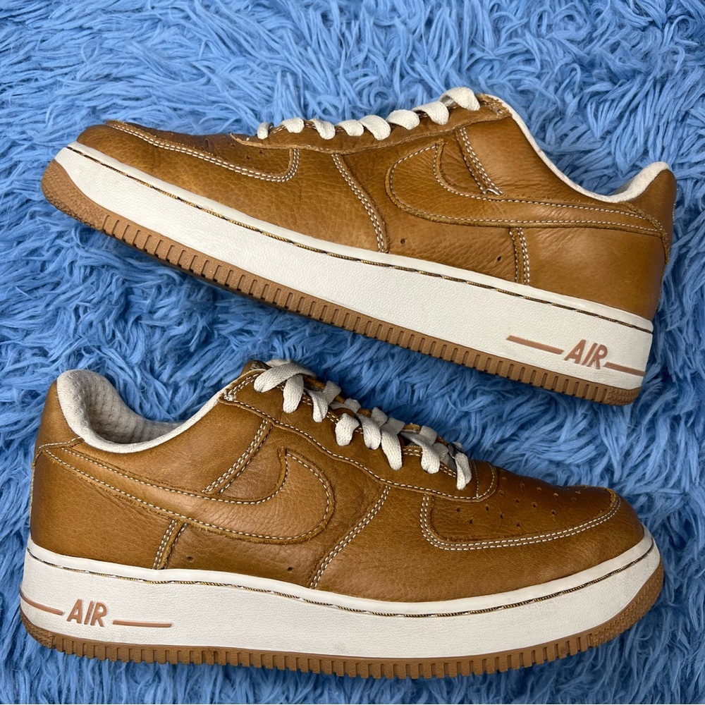 VINTAGE Nike Air Force 1 Maple Birch Low Top Sneakers Size 9 Y2K 2005 Af1 Retro